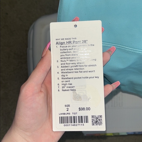 Tiffany Blue Align Leggings - Picture 4 of 5